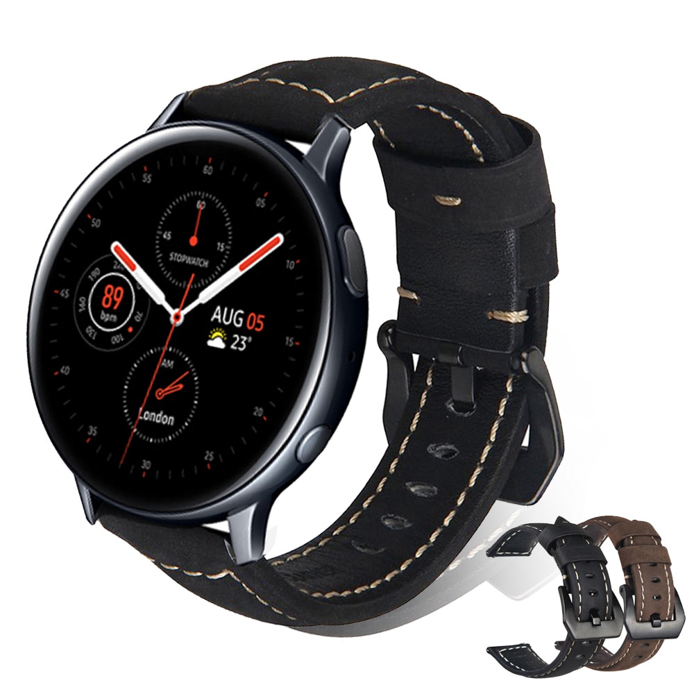 Dây Da Thay Thế Cho Đồng Hồ Samsung Galaxy Watch Active 2 40mm 44mm Active2 20mm