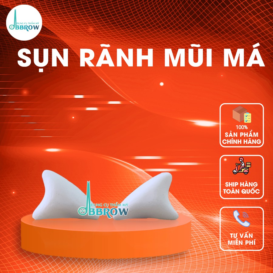 Sụn Rãnh Mũi Má 3D Silicon BBROW Hỗ Trợ Xoá Nếp Nhăn Mềm Mại Tự Nhiên Không Gây Kích Ứng RM01
