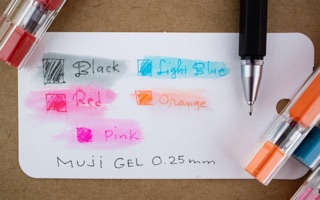 BÚT BI GEL MUJI HEXAGONAL 0.25MM
