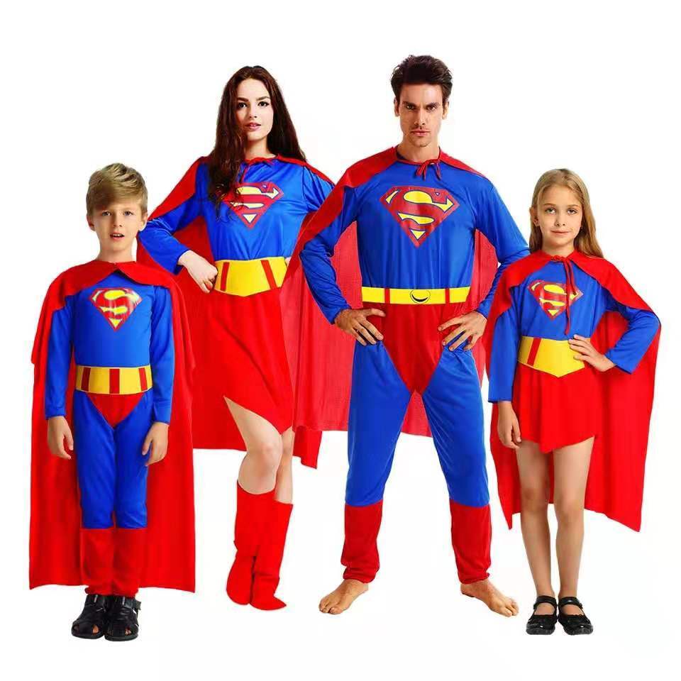 Bộ Đồ Hóa Trang Superman Dịp Halloween Cho Người Lớn Và Trẻ Em
