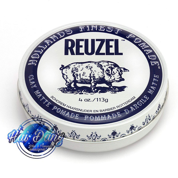 [CHÍNH HÃNG] [NHẬP KHẨU] Sáp Reuzel Clay Matte Pomade 113g | Hàng chính hãng nhập khẩu Hà Lan