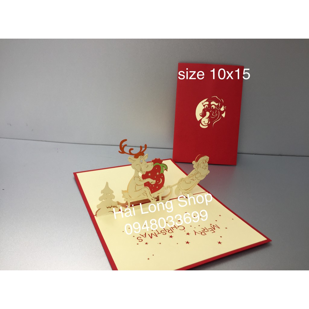 Santa 1 - Noel - Thiệp 3D