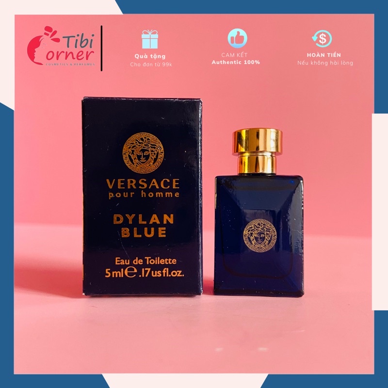 [Bill Mỹ]Nước Hoa Mini Nam Versace Pour Homme Dylan Blue EDT 5ml Chính Hãng