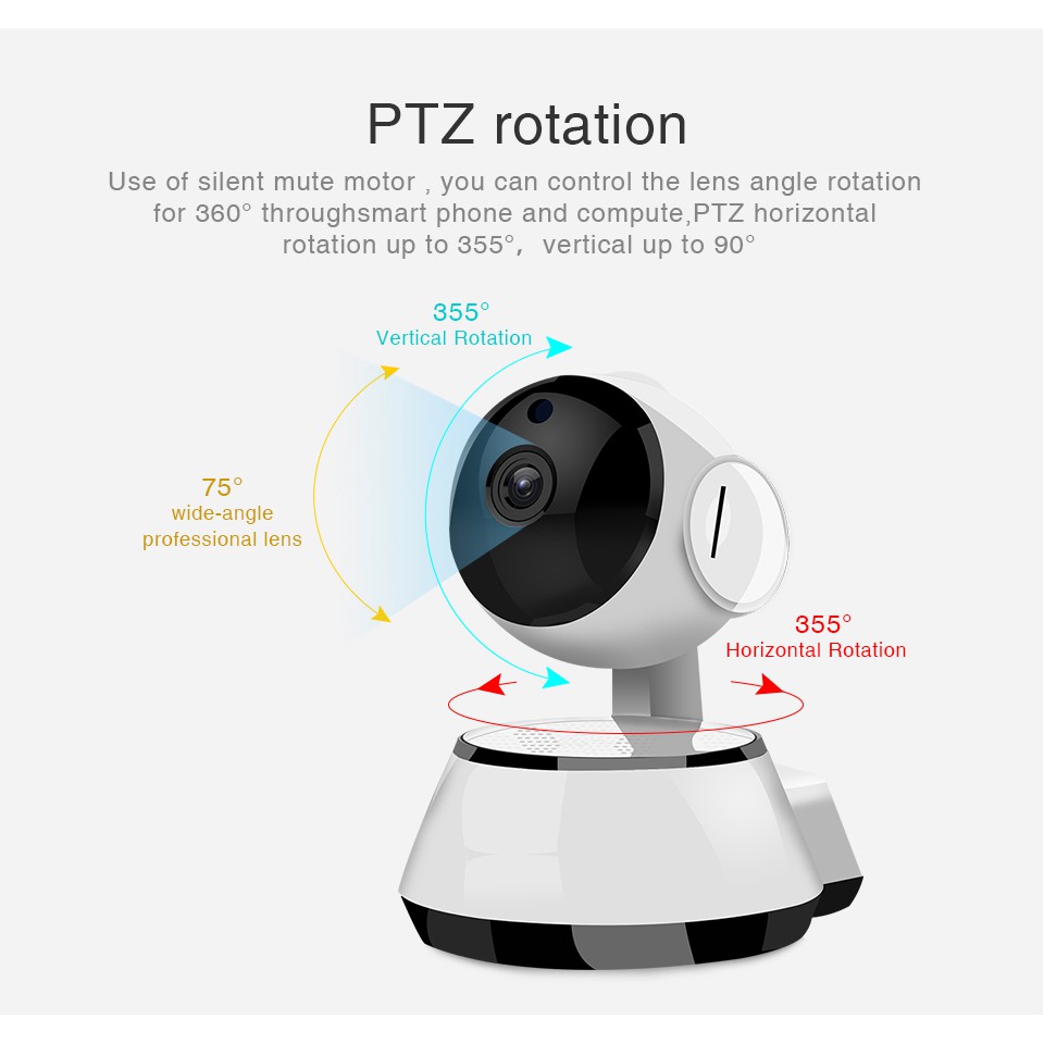 [FREESHIP] Camera IP Giám Sát Xoay 360 độ Kết nối Wifi V380 [Bảo Hành 12 Tháng]