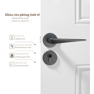 Khóa cửa tay gạt cao cấp sang trọng - Chống mài mòn - Ổ khóa câm, không ồn - Ổ khóa cửa - Ổ khóa chống trộm