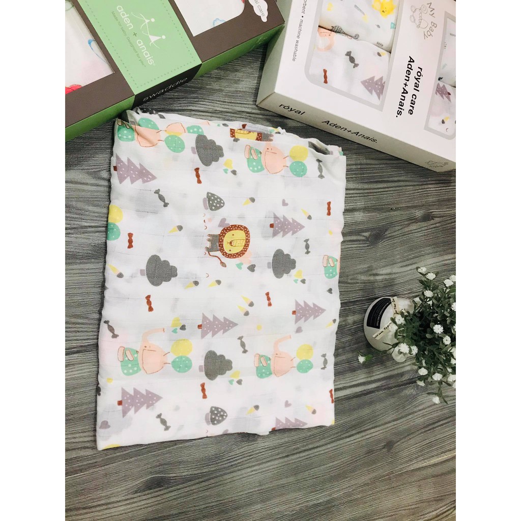 Set 2 khăn tắm sợi tre Aden &amp; Anais Swaddle cho bé