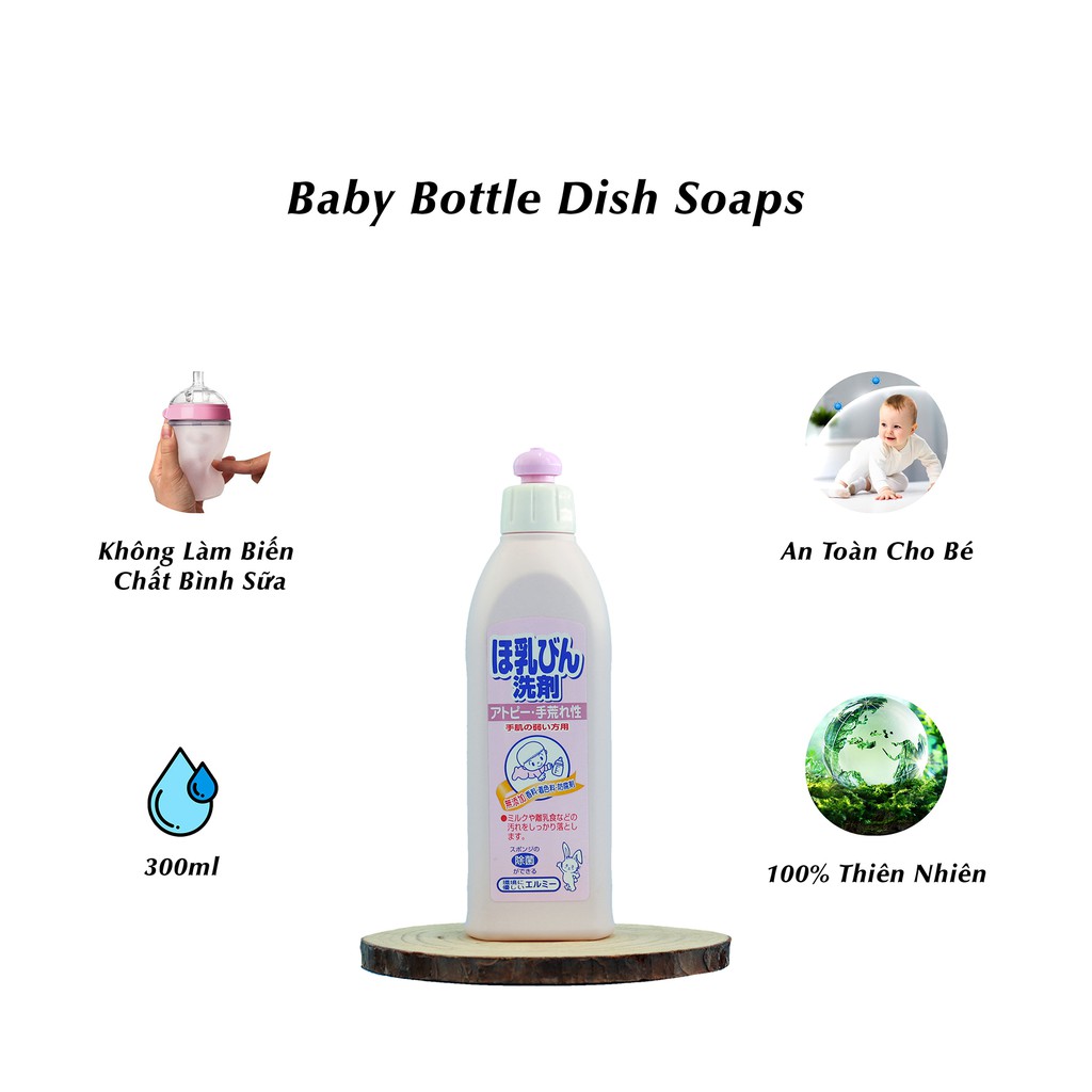 [NHẬT BẢN] Nước Rửa Bình Sữa Kose Baby Bottle Dish Soaps (300ml)