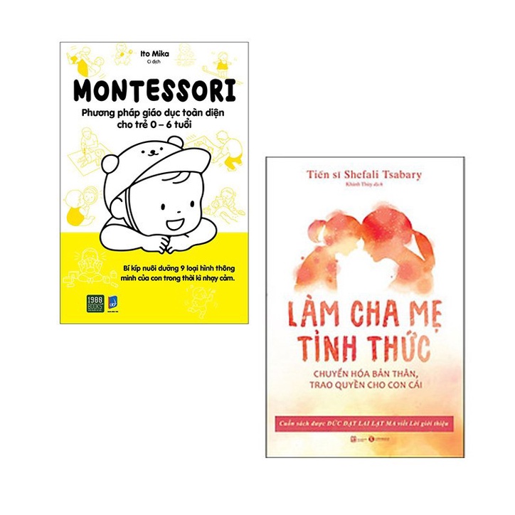 Sách Combo 2 cuốn Làm Cha Mẹ Tỉnh Thức th + Montessori Phương pháp giáo dục toàn diện cho trẻ 0-6 tuổi 19