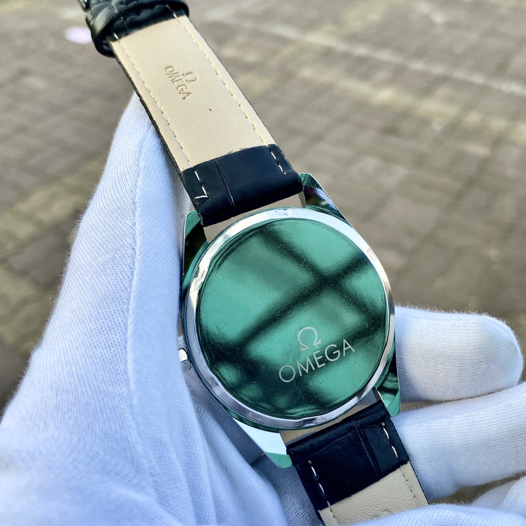 Đồng Hồ NAM Dây Da OME.GA OM076 Chống Nước, mặt kính Chống xước máy pin cao cấp. Đồng hồ dây da nam giá rẻ nhất