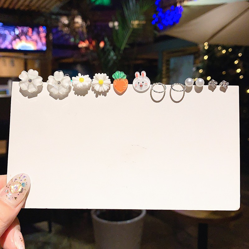 Set hoa tai dáng dài phong cách Hàn Quốc nhiều mẫu tùy chọn