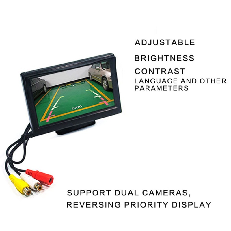 Camera Chiếu Hậu Kỹ Thuật Số Màn Hình LCD 5 inch 2 Chiều Cho Xe Hơi