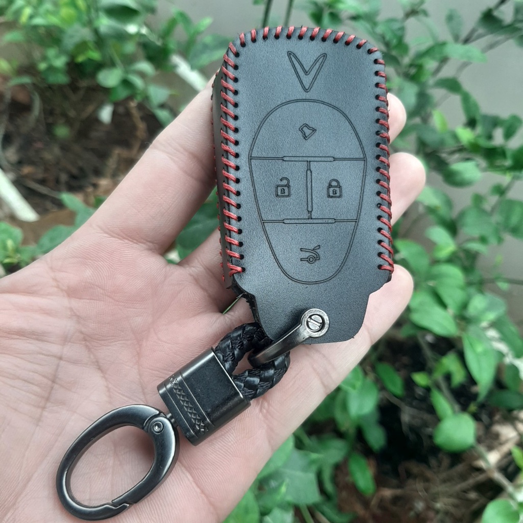 Bao da chìa khoá Vinfast E34, VF E34, VF8, 9 xe điện VFE34, VF8, VF9... da thật 100%, Bảo hành 2 năm