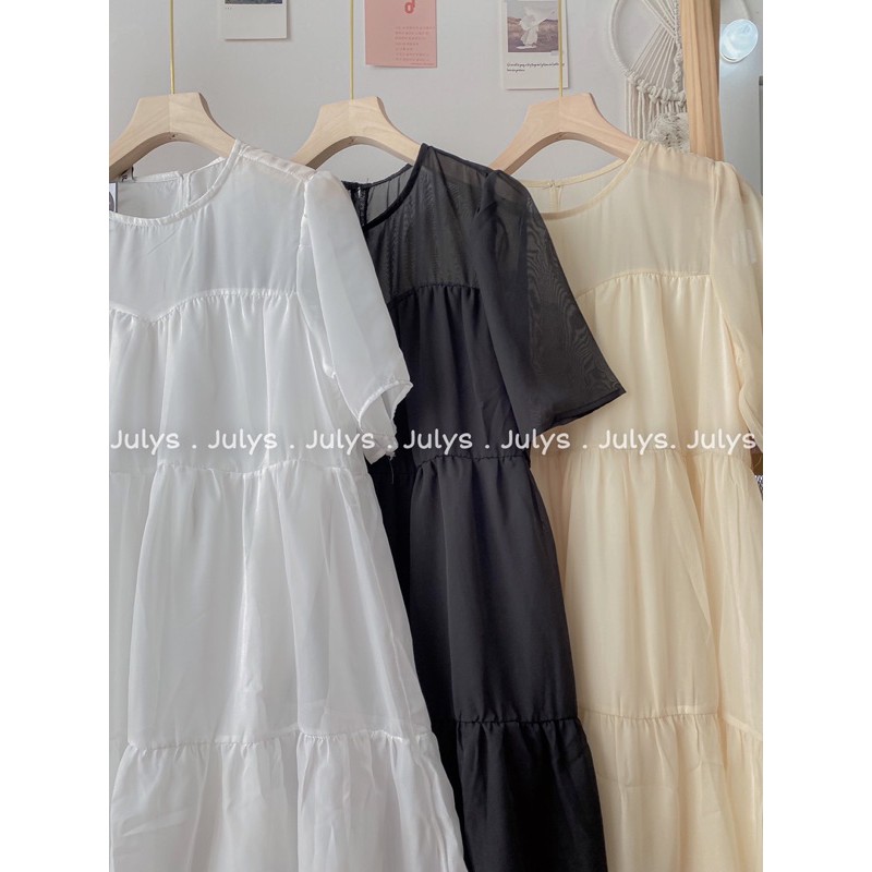 [Mã SKAMA06 giảm 8% tối đa 50K đơn 250K] Váy babydoll VOAN TƠ xếp tầng (ảnh thật shop chụp kèm video) | BigBuy360 - bigbuy360.vn