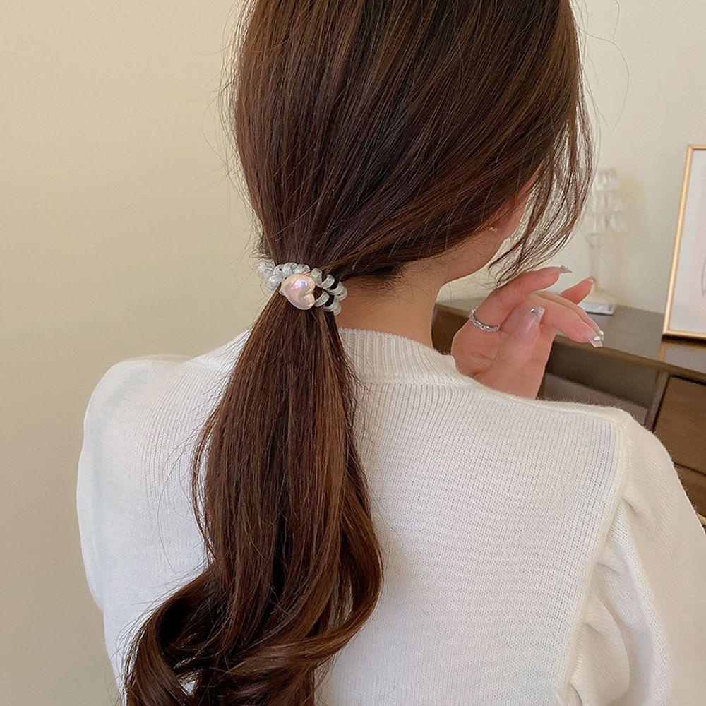 Dây Cột Tóc Co Giãn Bằng Nhựa Resin Màu Sắc Thời Trang VANES1 Dành Cho Bạn Nữ