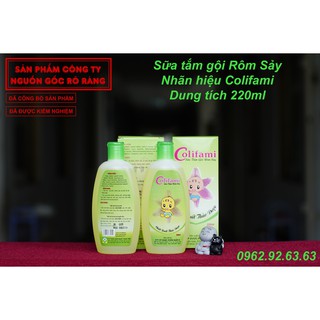 Sữa tắm gội rôm sảy Colifami dung tích 220ml (hàng công ty đã được kiểm nghiệm an toàn)