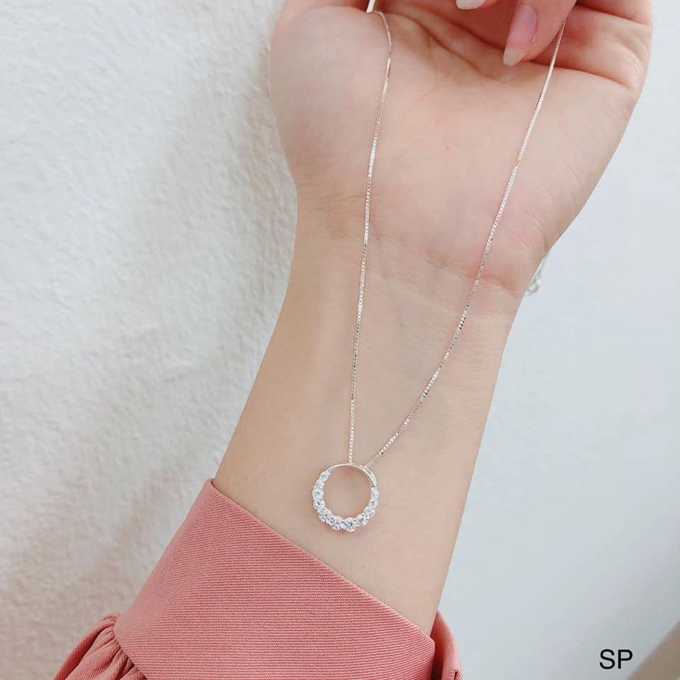 Dây chuyền mặt vòng tròn xinh xắn LINH MIU SILVER