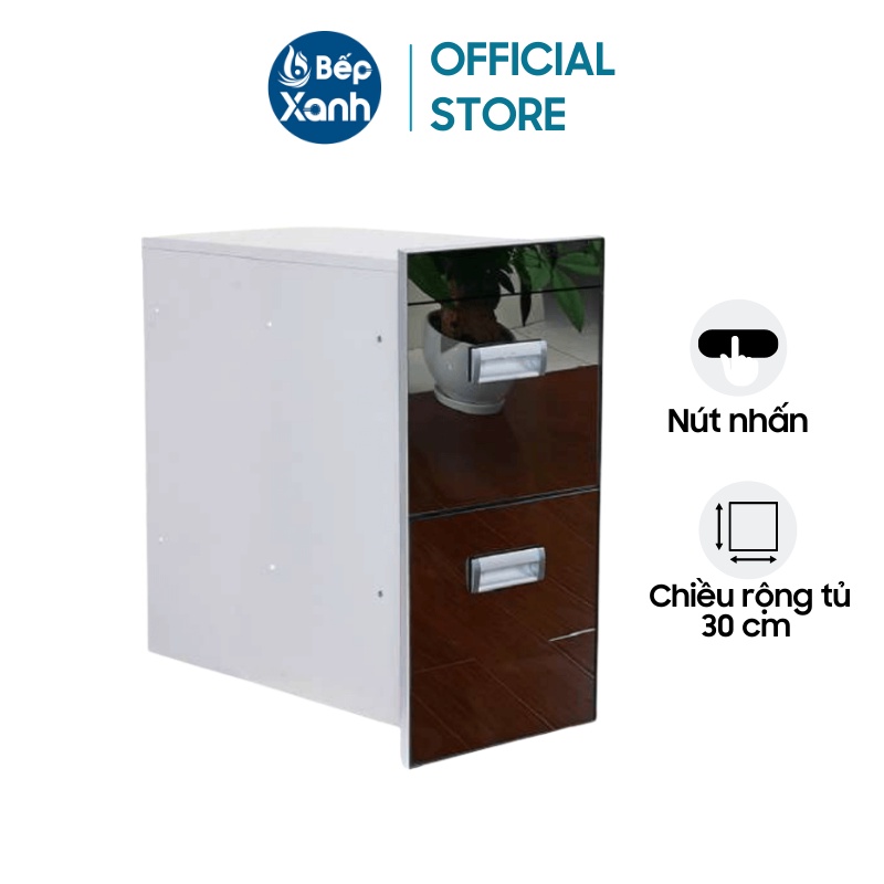 Thùng Gạo Gương 2 Tầng Eurogold B322/B323 Màu Đen-Bạc - Bảo Hành 24 Tháng