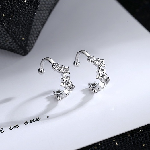 Khuyên Tai Kẹp Vành Tai Hình Dải Ngôi Sao Không Cần Bấm Lỗ EC20