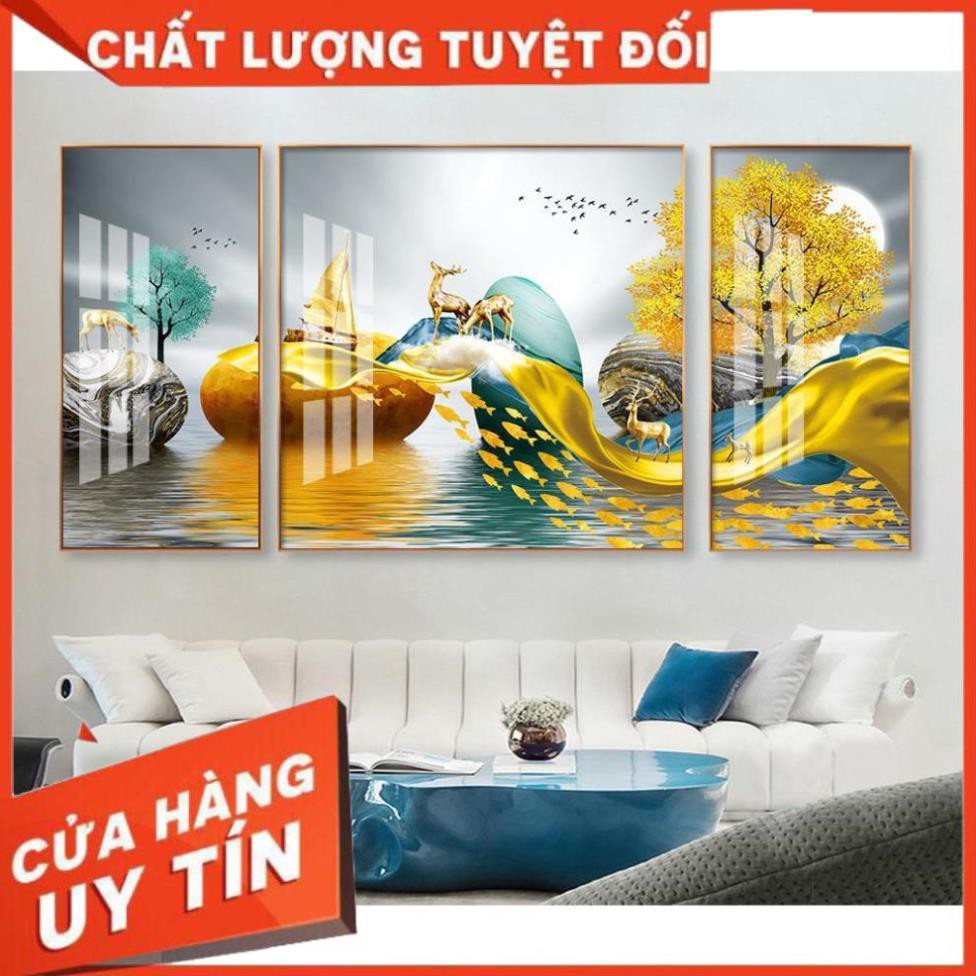 [GIÁ TẬN XƯỞNG] Tranh treo tường Hiện Đại BÓNG 3D ( Tặng kèm đinh đa năng không cần khoan tường )