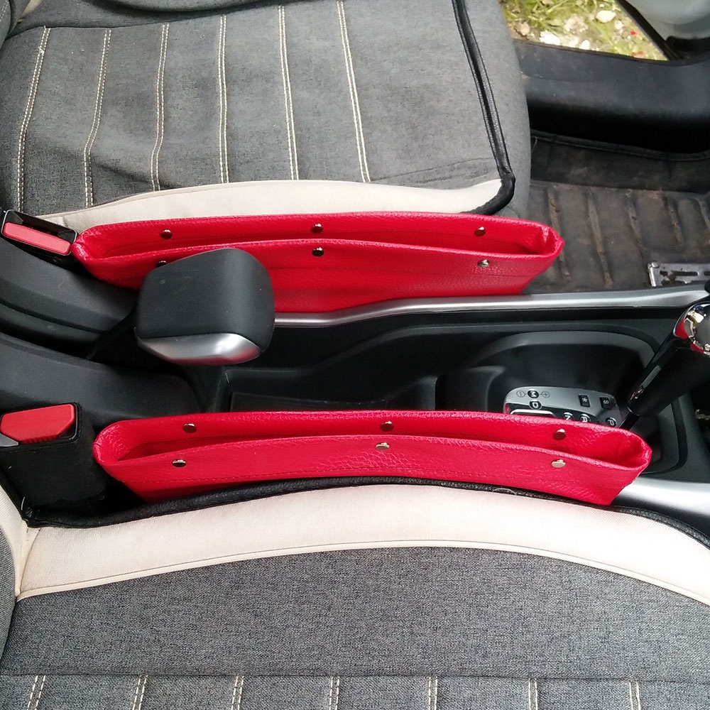 Hộp Đựng Đồ Dùng Bằng Da PU Gắn Khe Hở Ghế Ngồi Xe Hơi Cho Nissan/Honda/Toyota/Mazda/Proton/Perodua