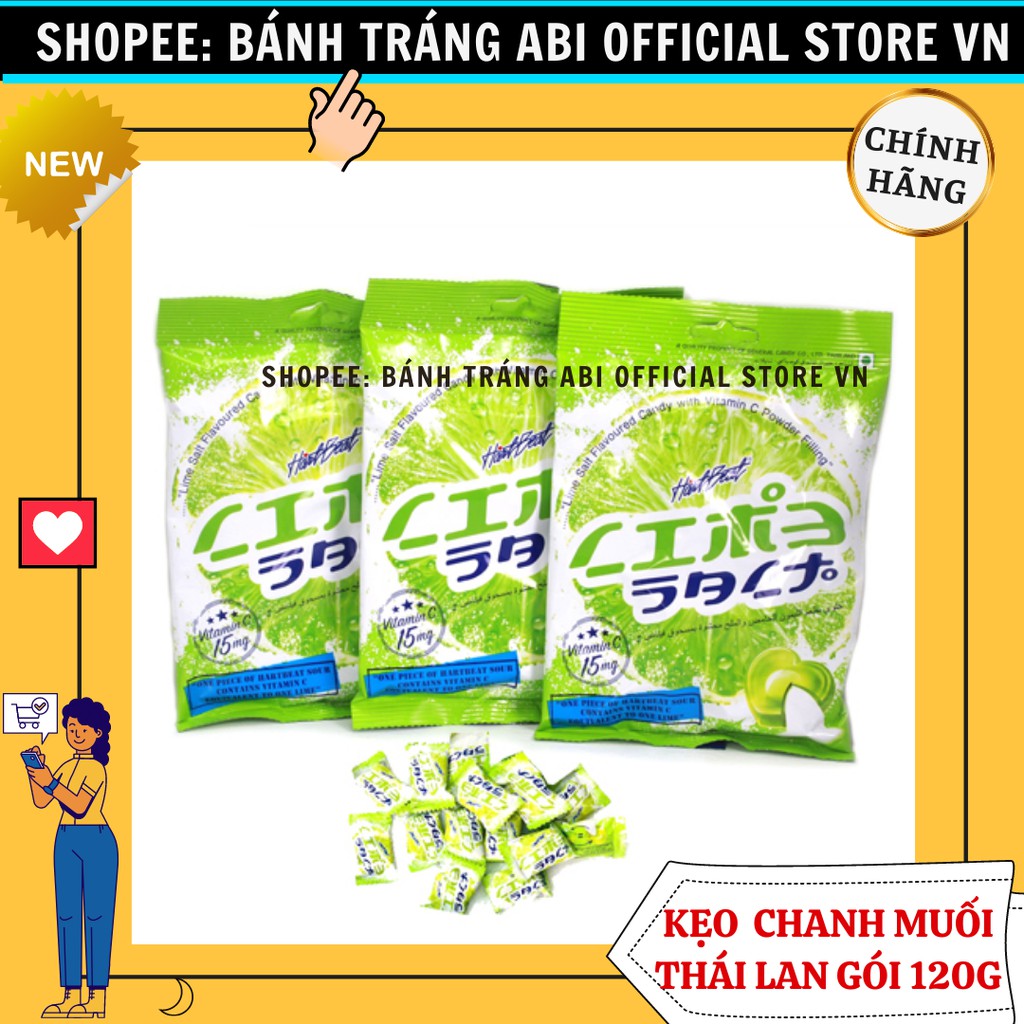 [THỊNH HÀNH] KẸO CHANH MUỐI THÁI LAN BỔ SUNG VITAMIN C 120G
