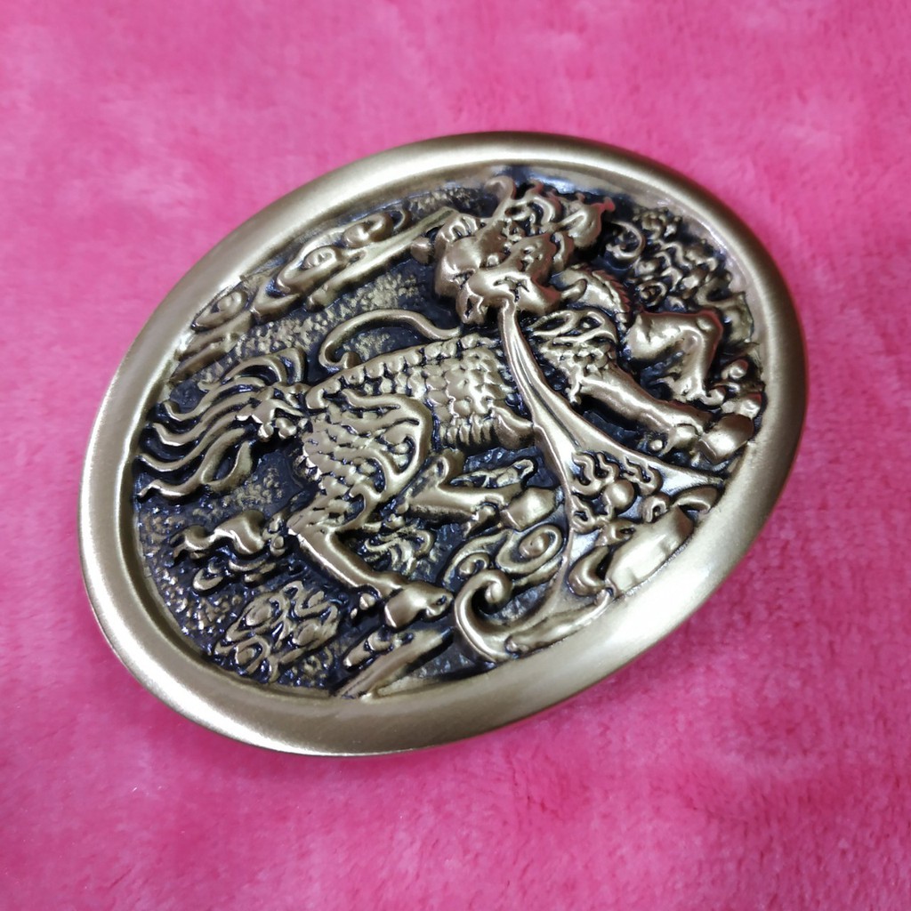 Mặt khóa thắt lưng Đồng Đúc hình Kì lân 7.5x5.5cm - MKCOPPER10