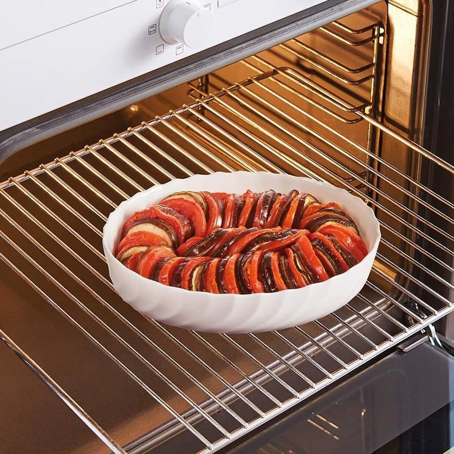 Khay nướng tròn thủy tinh Luminarc Cusine Trianon 26cm P4021, dùng an toàn máy rửa bát, sản xuất tại Pháp