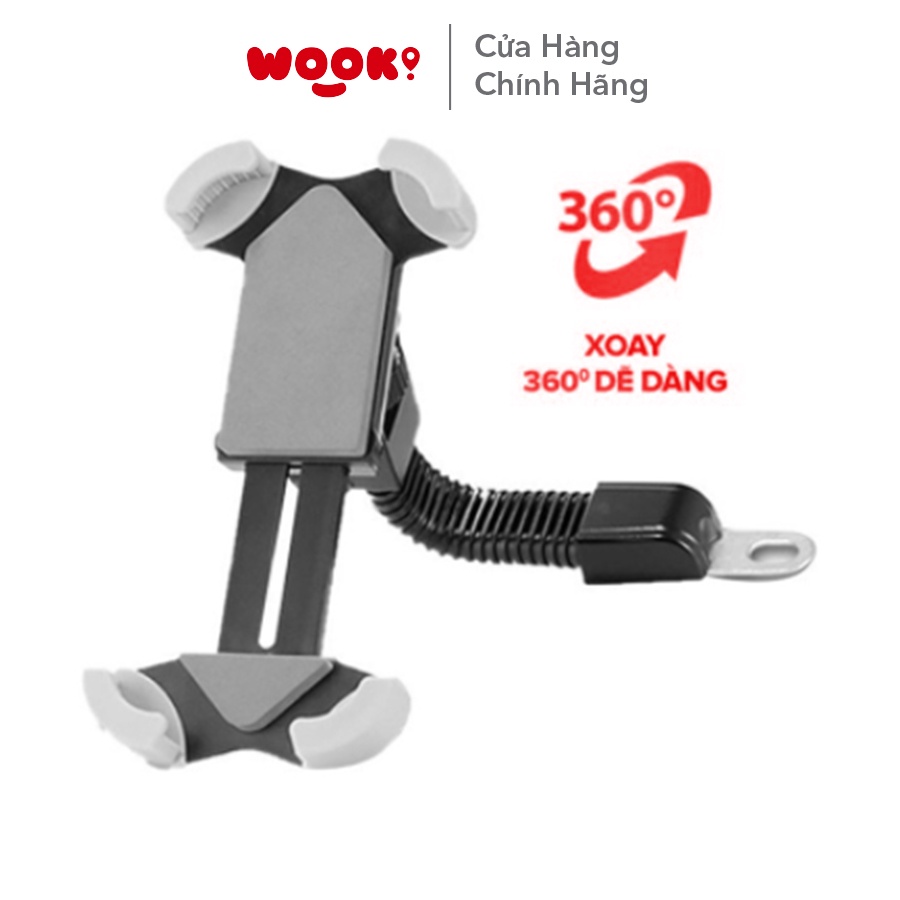 Giá Đỡ Điện Thoại Xe Máy ROBOT RT-MH01 4 Góc Kẹp Chắc Chắn An Toàn Xoay 360 độ Linh Hoạt Hàng Chính