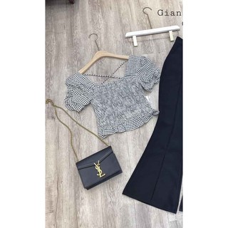 Áo Kẻ chun hai dây đan sau lưng