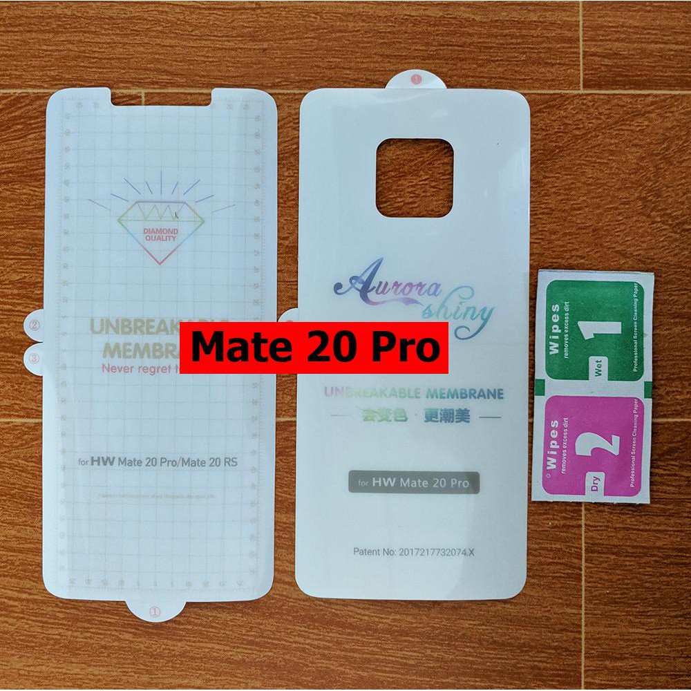 Miếng Dán PPF Mặt Sau Chống Vân Tay Cho Huawei Mate 20 Pro, Dán Mặt Lưng Huawei