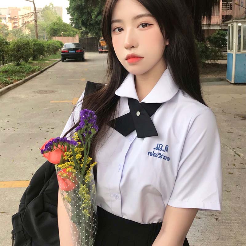 Nơ Đeo Cổ Áo Đồng Phục Màu Sắc Xinh Xắn Thời Trang Cho Học Sinh