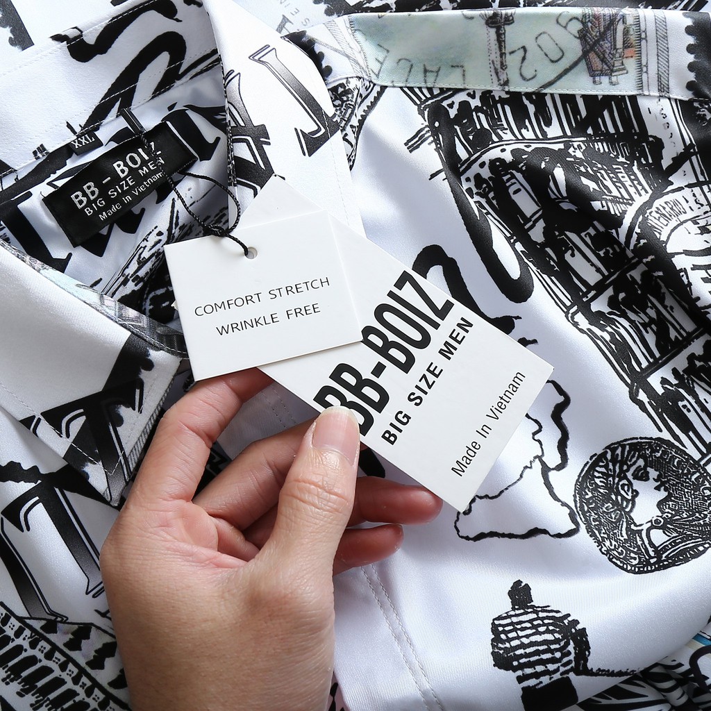 [bigsize &lt; 130kg] ÁO SƠ MI NAM tay dài BIGSIZE