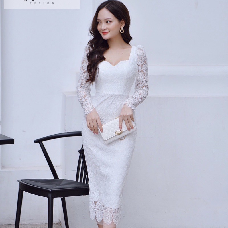 ⭐️ Chất liệu ren mềm co dãn nhẹ. Dáng công sợ đi làm đi chơi đều phù hợp.