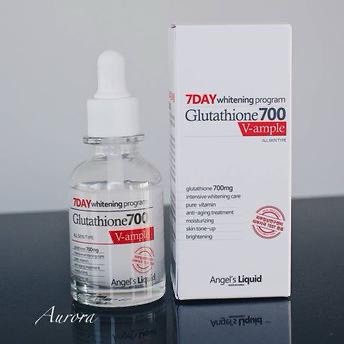 Serum dưỡng trắng làm đều màu da Angel Liquid 7 Day Whitening Program Glutathione 700 V-Ample 30ml