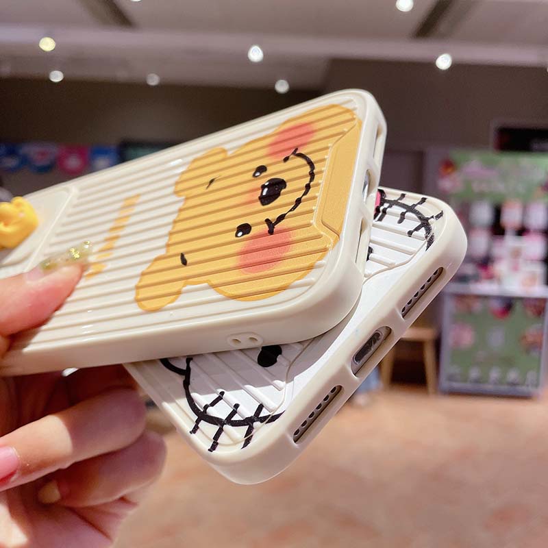 Ốp điện thoại TPU dẻo chống bụi chống sốc nắp trượt camera gấu/ mèo 3D cho IPHONE 7 8 PLUS X XS XR XSMAX 11 12 PRO MAX | BigBuy360 - bigbuy360.vn