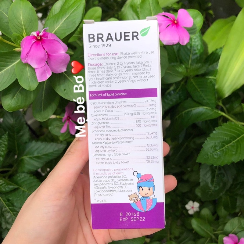 [Mã GROSALE55 giảm 8% đơn 500K] Siro Brauer Úc Cold and Flu 100ml