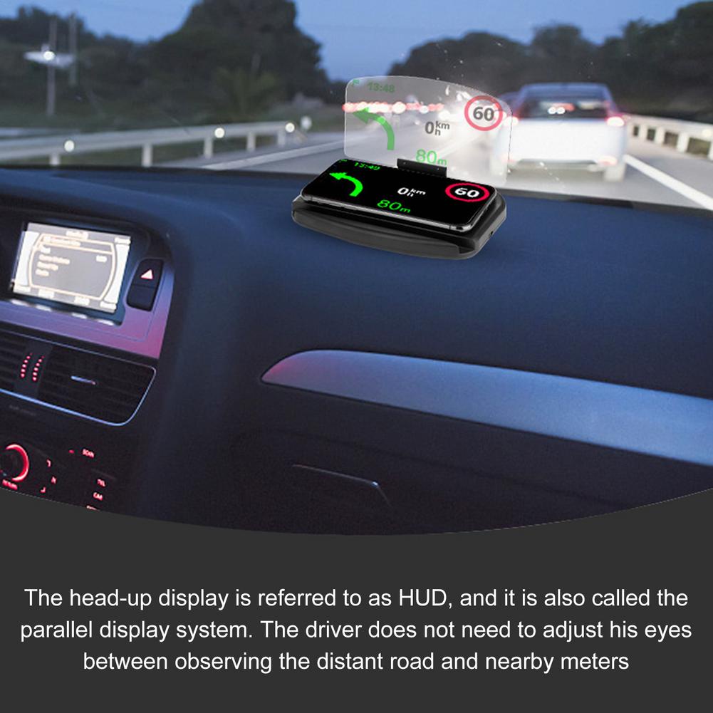 Máy Chiếu Định Vị GPS Kiêm Kính Chắn Gió Xe Hơi Thông Dụng Kèm Sạc Không Dây