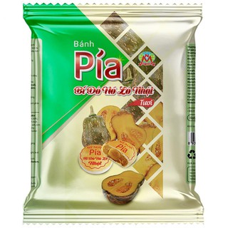 95g Bánh pía BÍ ĐỎ hồ lô NHẬT KHÔNG sầu riêng 1BÁNH có 1/2TRỨNG MUỐI - Pia Cake with Japanese PUMPKIN & MUNG BEAN. NO DU