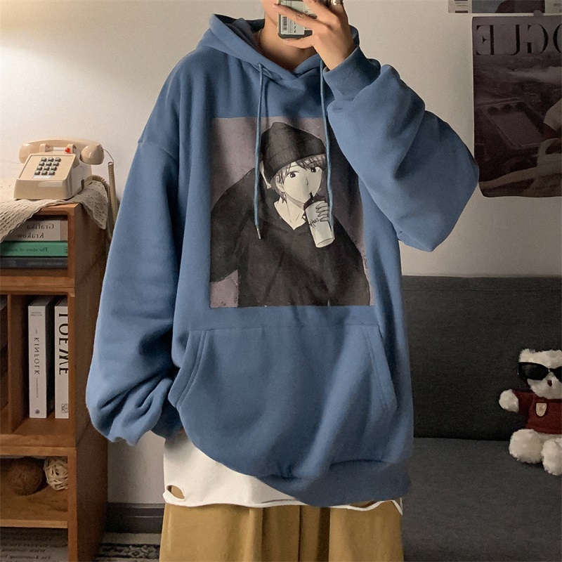 Áo Hoodie Dáng Rộng Cỡ Lớn In Hình Cá Tính Thời Trang Mùa Đông Dành Cho Nam | BigBuy360 - bigbuy360.vn