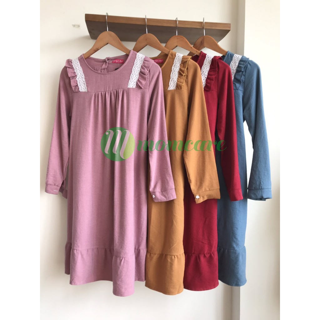 [ HotHit ] Đầm bầu / Váy bầu Thu Đông Nhung tăm nhiều màu dáng đẹp thiết kế thời trang giá rẻ Bigisze