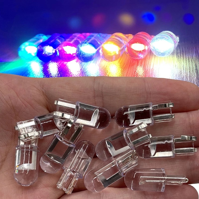 2pcs Cặp Đèn Led Cob T10 3000k 6000 Ánh Sáng Trắng / Xanh Dương / Đỏ / Hổ Phách Cho Xe Hơi