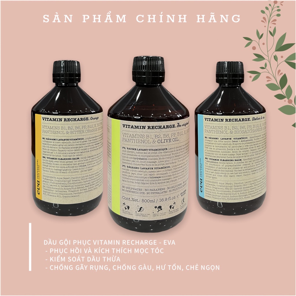 Dầu gội Vitamin Eva 2 in 1 chống rụng & kích thích mọc tóc