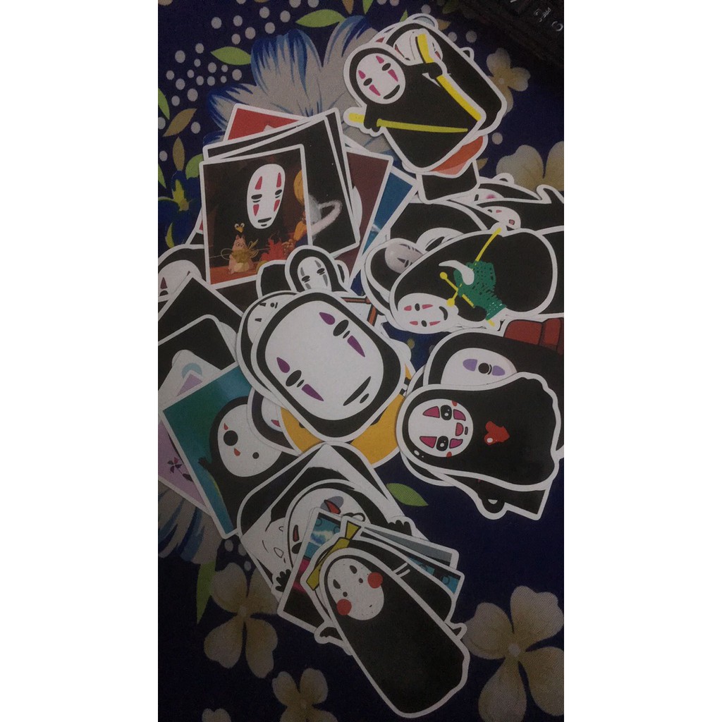 Sticker dán hoạt hình chủ đề Vô Diện chống nước sticker dán mũ bảo hiểm vali laptop cực xinh - M012