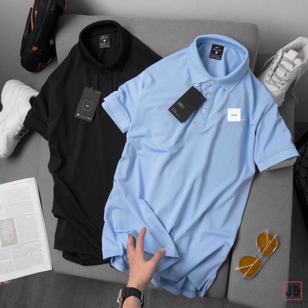 Áo thun polo nam basic, áo thun cổ bẻ tay lỡ logo thêu, chất thun cotton nhẹ thoáng mát, chuẩn phom - PLN1