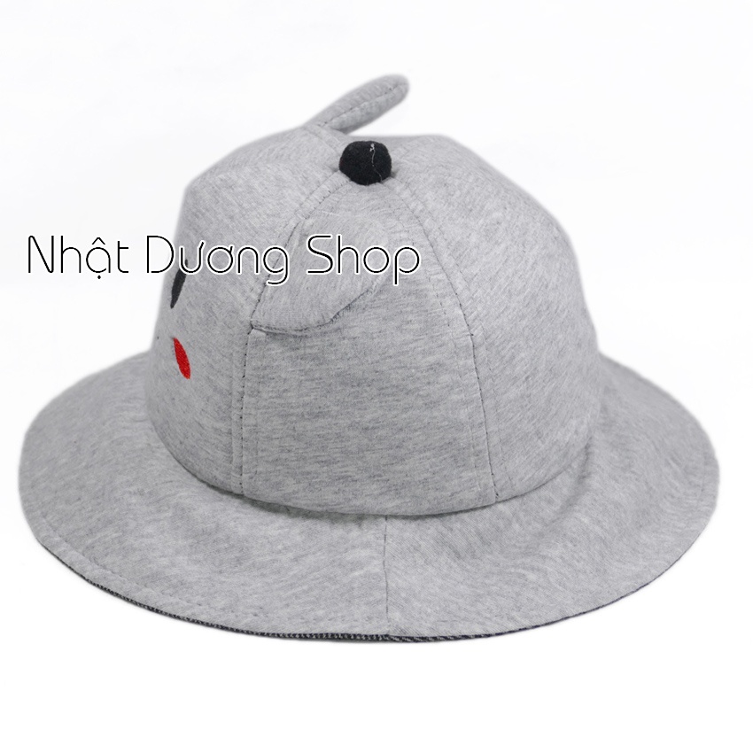 Nón tai bèo nhí mặt mèo có 2 tai độc đáo -  chất liệu vải Nhung, vải nỉ cao cấp tạo ra sự êm ái cho đầu bé