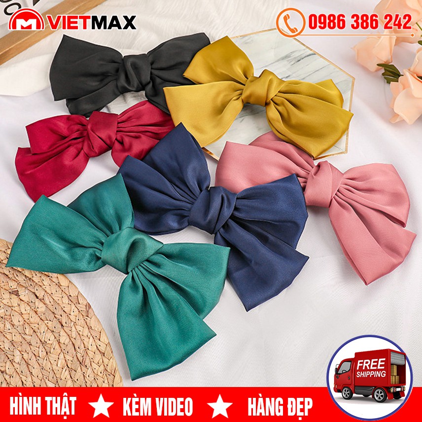 💎 Kẹp Tóc Vải Hình Nơ BẢN TO Thời Trang Hàn Quốc (Có Chọn Màu)