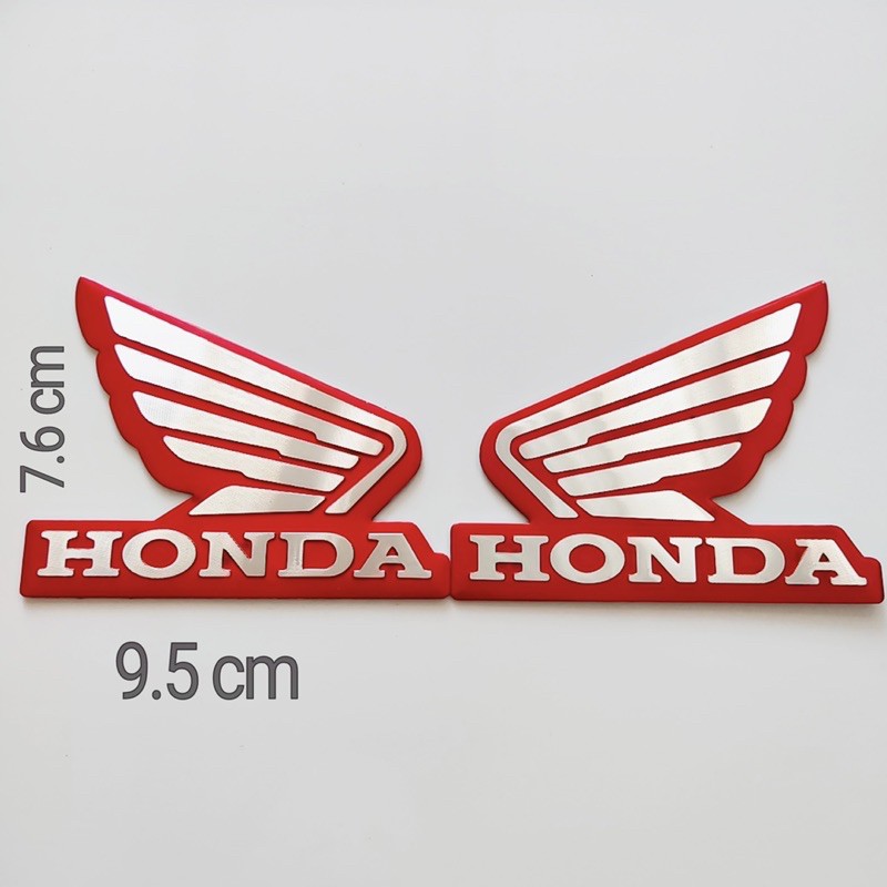 Tem decal nhôm hình cánh chim Honda dán trang trí xe máy, có 4 màu lựa chọn