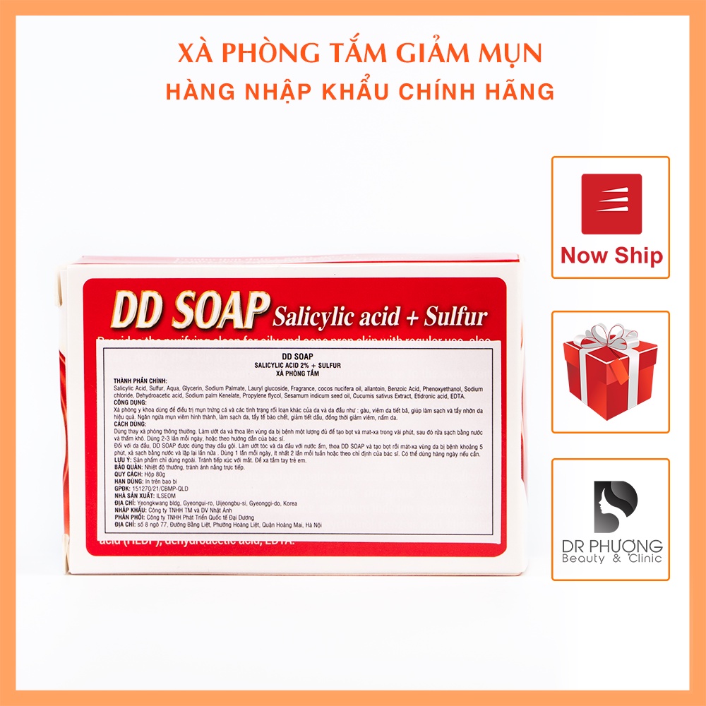 [CHÍNH HÃNG] Xà phòng tắm giảm mụn , dày sừng DD SOAP