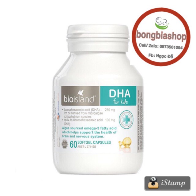 Dha bio island 60 viên cho bé