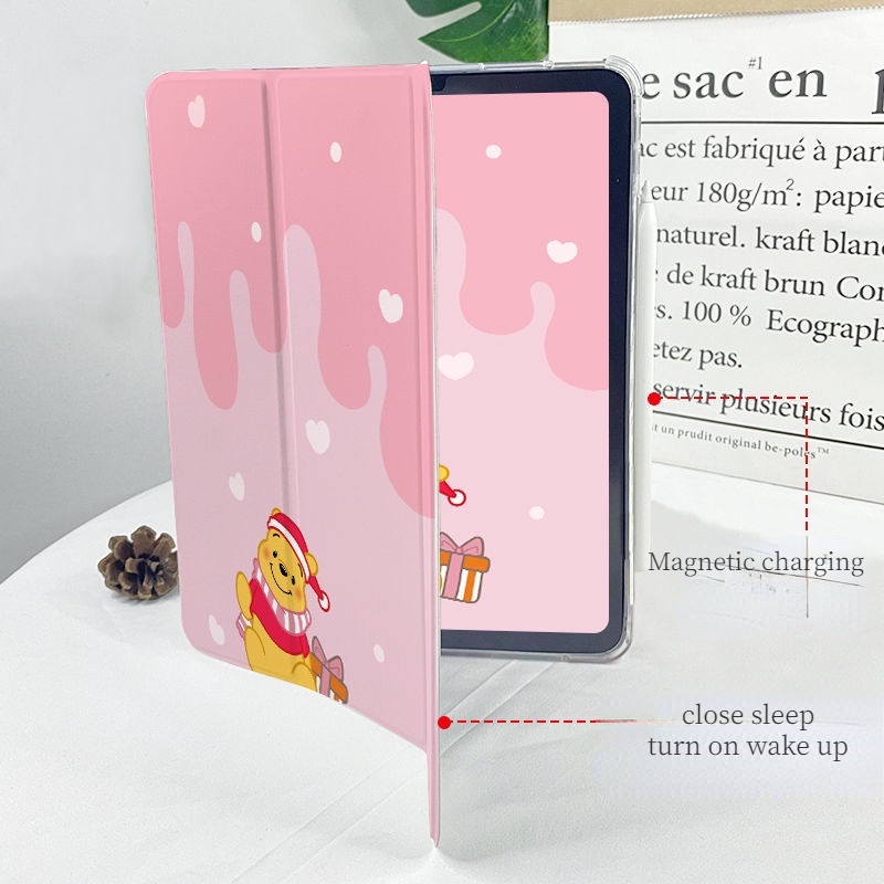 Bao Da Máy Tính Bảng Chống Sốc Hình Gấu Dễ Thương Có Ngăn Đựng Bút Cho Ipad 5/6/7/8/9th Gen Air 1/2/3/4 Mini 4/5/6 Pro 10.5'' 11'' 12.9'' 2018 2020 Mini 6